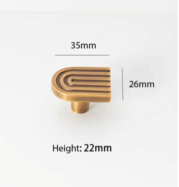 Aged brass retro pattern bar handle/Bronze brass bar handle/gold echo pattern drawer pull/kitchen furniture hardware/mid century modern