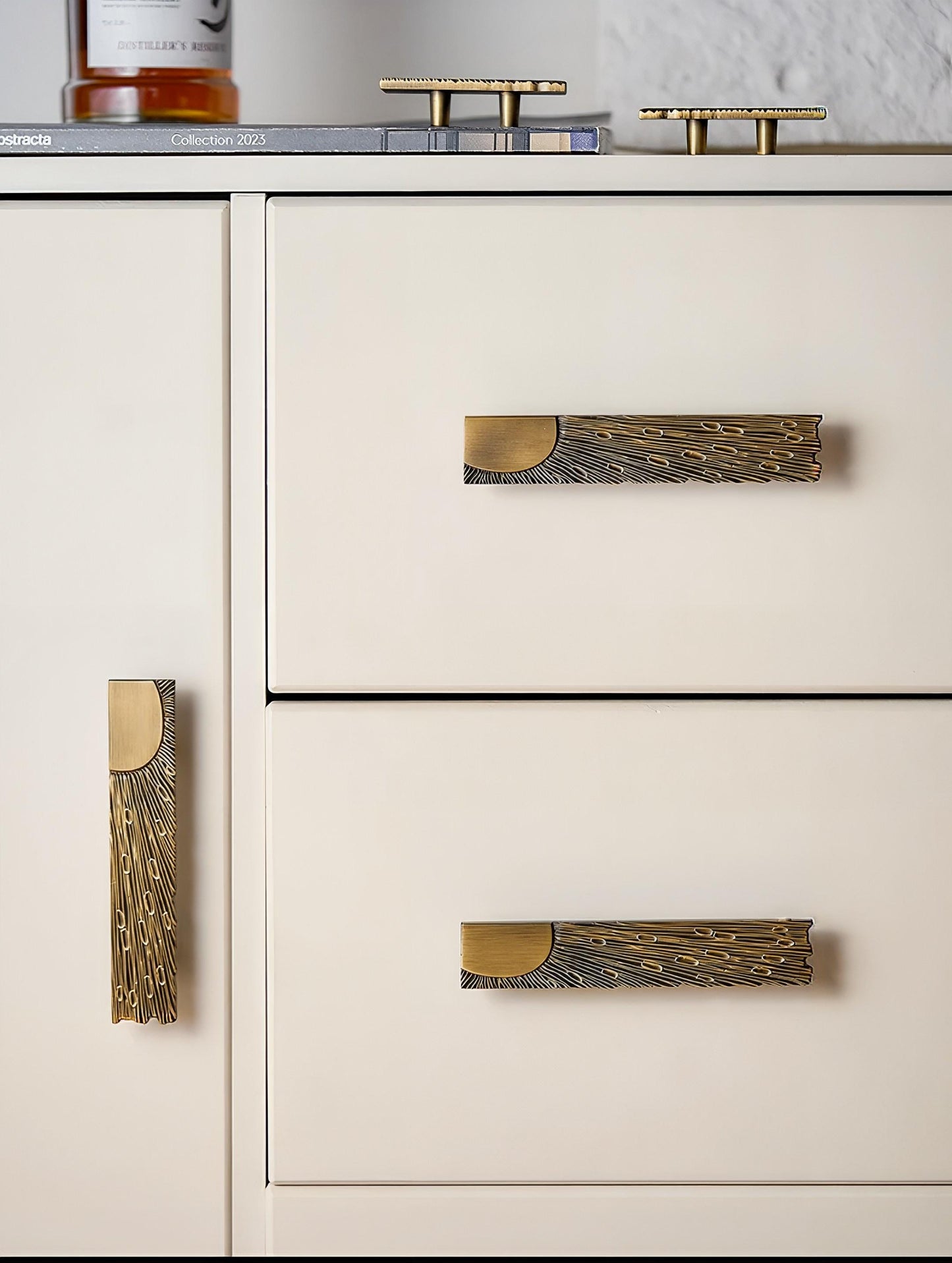 Bronze sunray design rectangle bar handles/Bronze sun ray drawer pull/kitchen cabinet handles/Brass door handles/Bronze furniture hardware