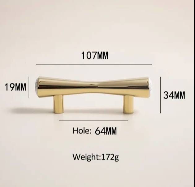 Shiny gold brass and marble bar handle/Luxury hardware/Shiny brass and white marble door handle/white marble drawer pull/Gold cabinet handle