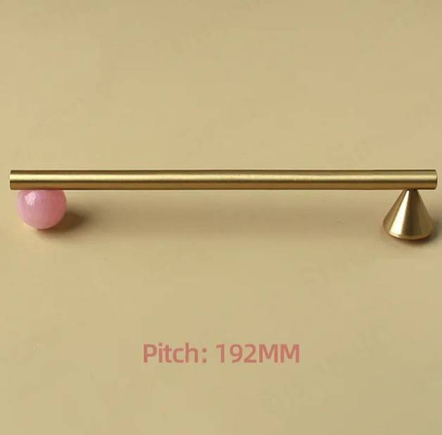 Gold retro geometric bar handle for kitchen, bedroom or bathroom makeover/mid century drawer pull/bright coloured door furniture/stone knob