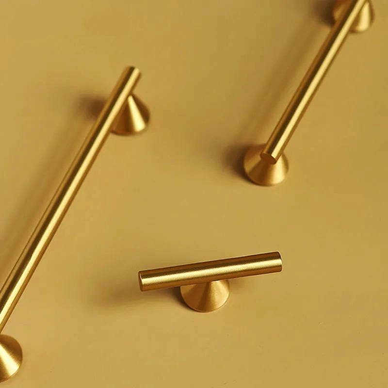 Gold brass retro shaped cabinet bar handles/Geometric Cabinet Pull/Modern gold door handle/Brass furniture hardware/Kitchen drawer handle
