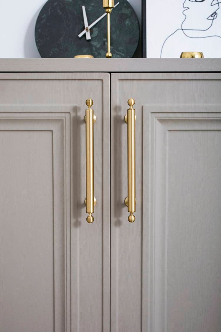 Matte gold ball finial cabinet bar handle/Unusual matte gold ball design cabinet drawer pull/Gold furniture hardware/Brass kitchen hardware