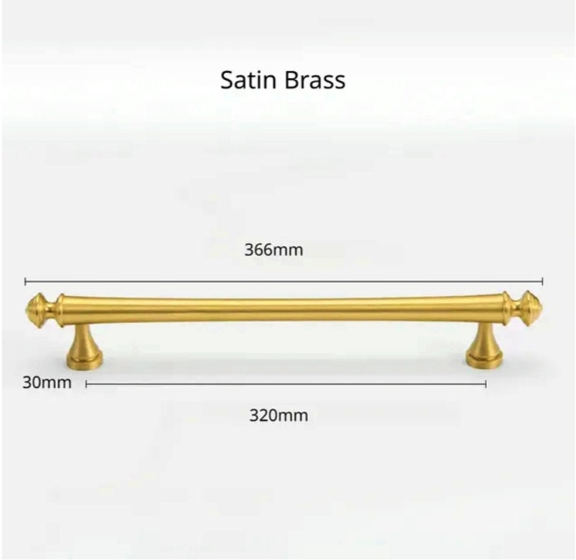 Satin gold French style cabinet bar handle/Unusual matte gold ball design cabinet drawer pull/Gold furniture hardware/Brass kitchen hardware