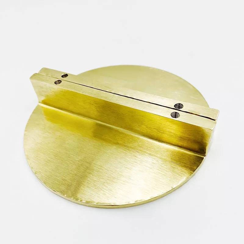 1 Pair of patterned brass semi circle handles/2 x demi lune drawer pulls/large cabinet handles/large gold textured metal semi circle handles