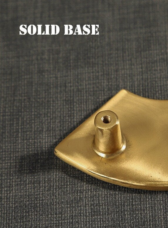 A Pair of Gold brass Fish Scale Cabinet Pulls/half circle wardrobe handles/statement handles/large cabinet handles/Semi circle drawer handle