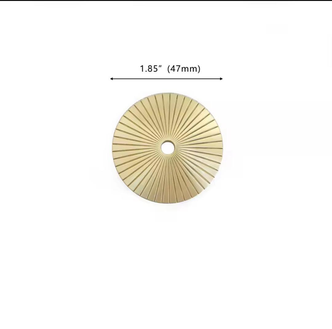 Gold brass round backplates for drawer handles/Brass circular back plates for cabinet pulls/Gold round door handle backplate/Backplate