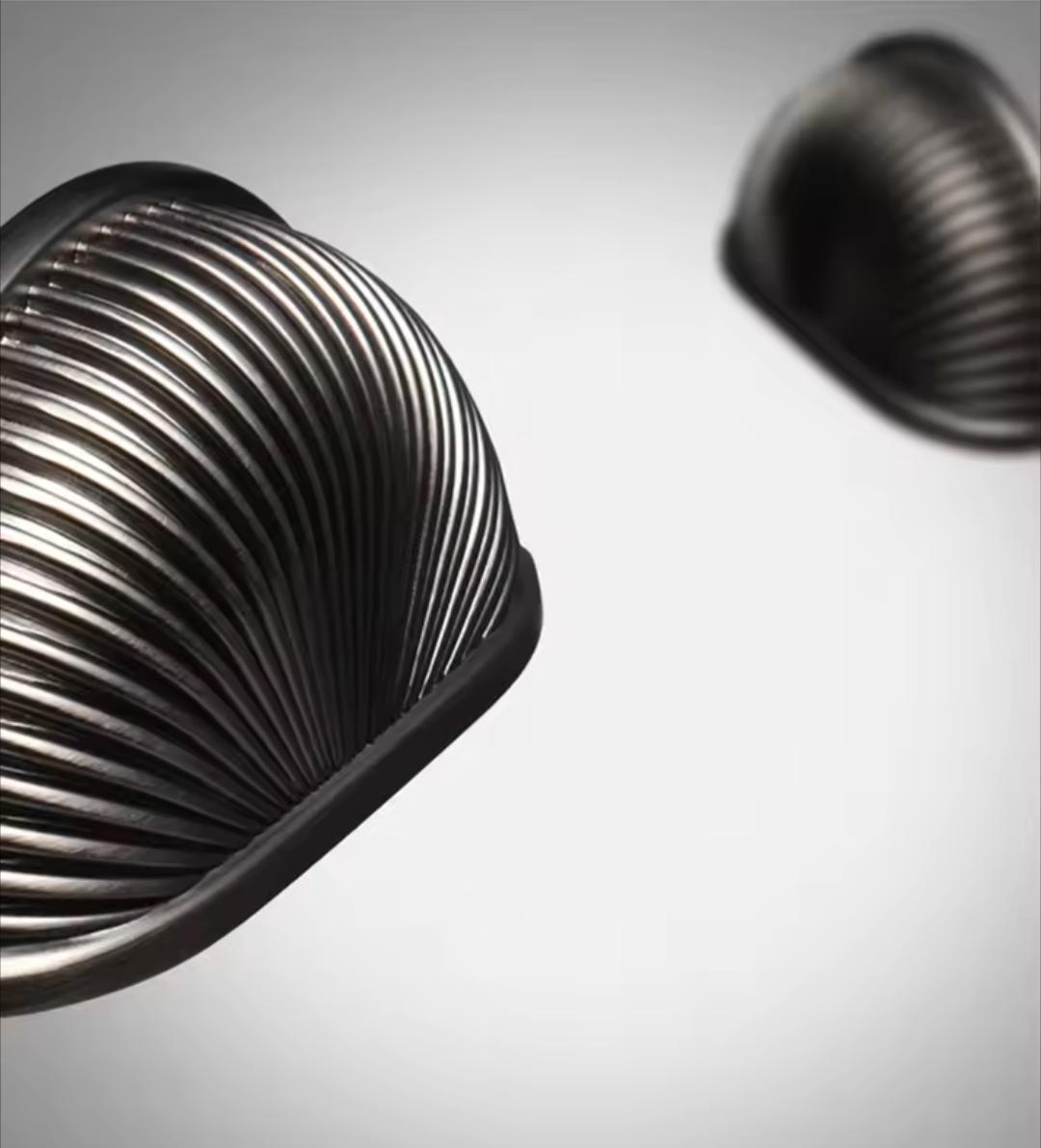 Gunmetal grey clam shell drawer pull/Gray cup shaped cabinet pull/Semi circle dark grey clam shell door handle/gunmetal kitchen hardware