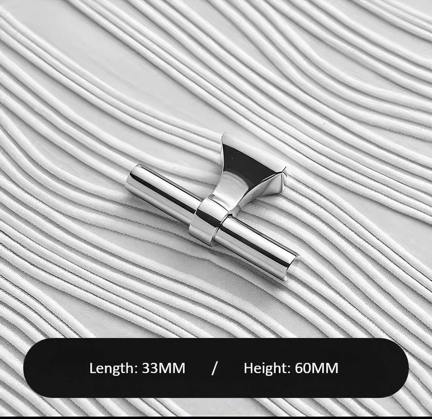 Shiny silver bar cabinet handle with retro look/Chrome drawer handle/home improvement hardware/Silver cabinet door handle/Silver hardware