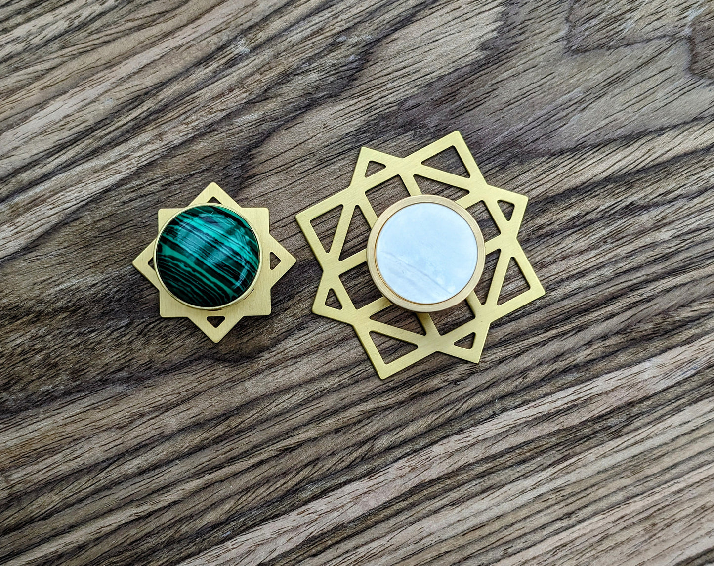 Gold brass geometric pattern backplates for drawer handles/Brass square back plates for cabinet pulls/Gold brass square backplate hardware