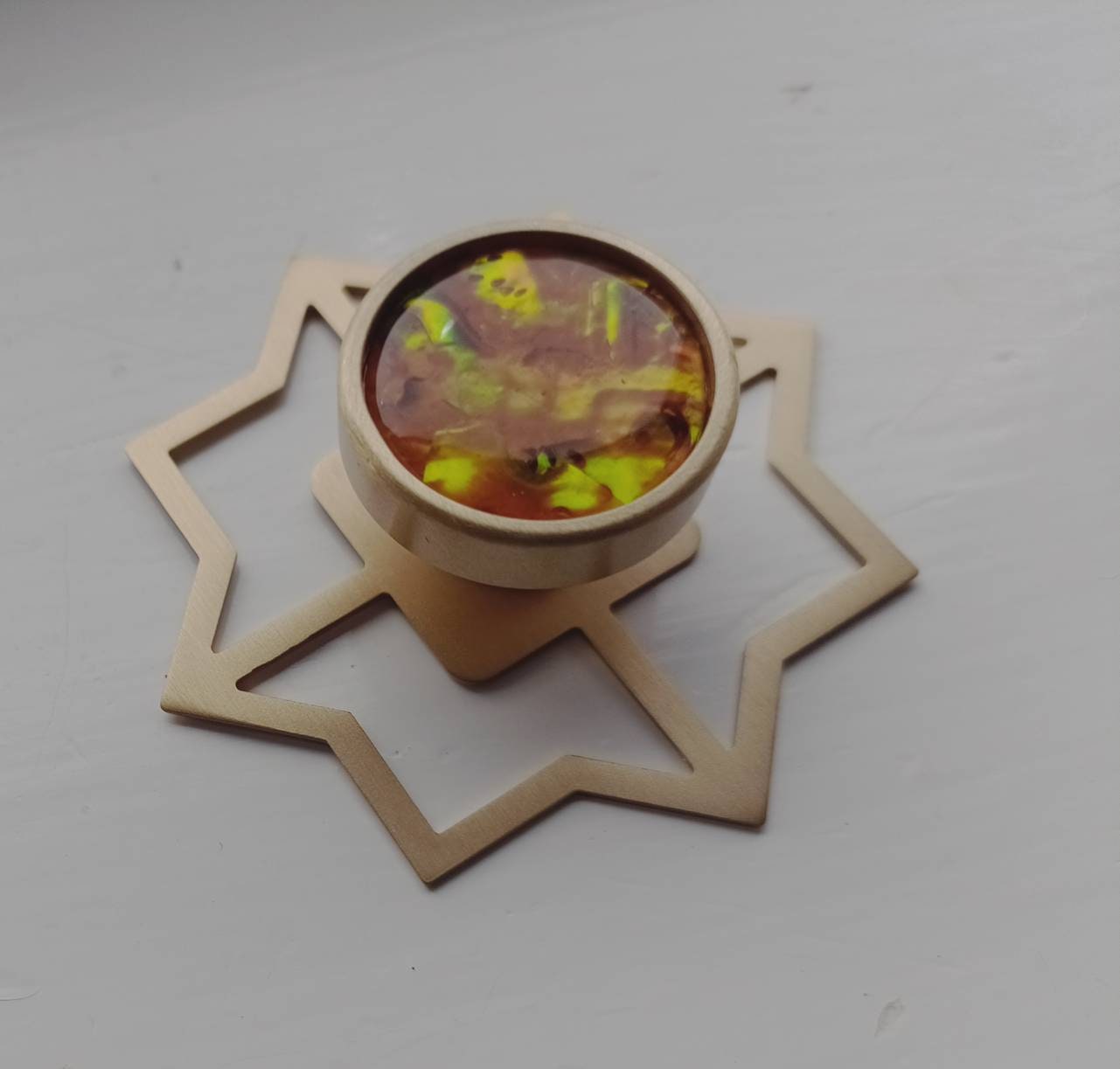 Star shaped geometric pattern backplate for drawer handles/Gold or Silver back plates for cabinet pulls/Modern star gold or nickel backplate
