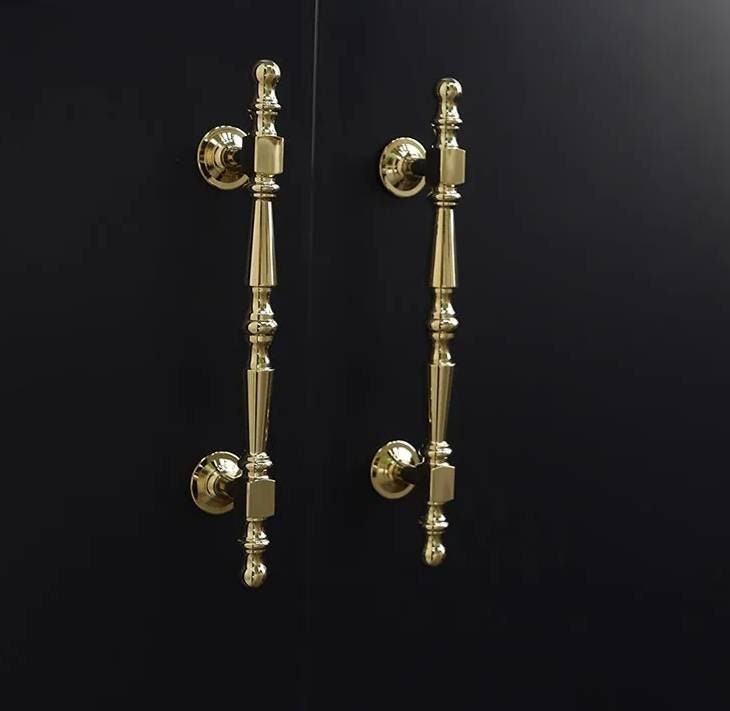 Shiny gold geometric shapes bar handle/Gold brass cabinet pull/Brass kitchen door handle/Bar drawer pull/furniture hardware/home improvement