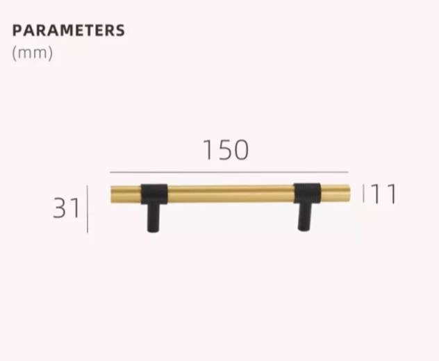 Gold and black textured brass cabinet bar handle/Brass drawer pull/gold and black cabinet pull/Brass furniture hardware/kitchen hardware