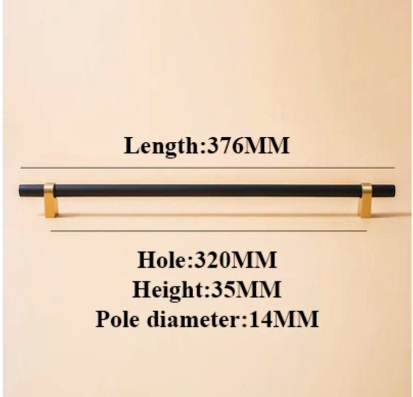 Black and Gold cabinet bar pulls/Wooden drawer handles/kitchen furniture hardware/black cabinet door handles/modern hardware/Brass door pull