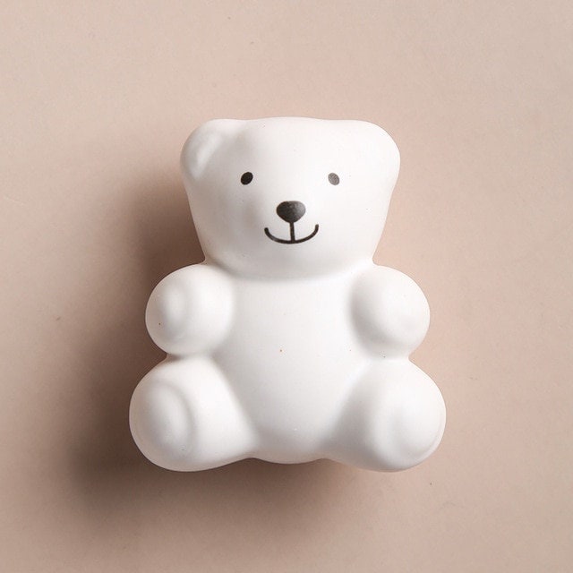 Cute teddy shaped drawer pull/Teddy Bear shaped cabinet handle/drawer handles for nursery furniture/Kids room door knob/Bear shaped handle