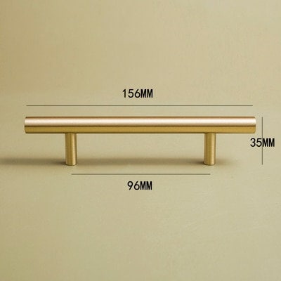 Matte gold brass cabinet bar handle/gold brass drawer pull/kitchen cabinet hardware/classic furniture hardware/gold door handles for DIY