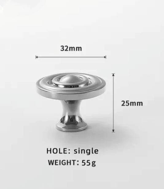 Shiny circle brass button door handle/Round gold or silver cabinet pull/metal furniture hardware/round brass drawer knob/Brass door knob
