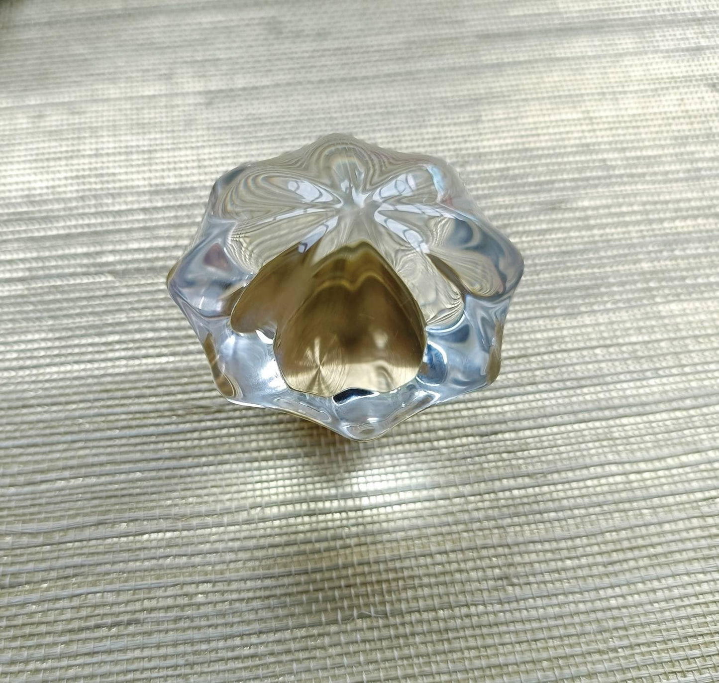 Mid century modern clear lucite cabinet pull/Transparent rounded star shaped door knob/Resin furniture hardware/vintage gran style handle