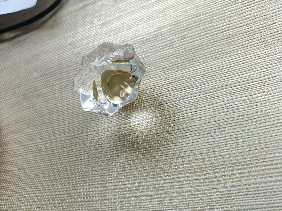 Mid century modern clear lucite cabinet pull/Transparent rounded star shaped door knob/Resin furniture hardware/vintage gran style handle