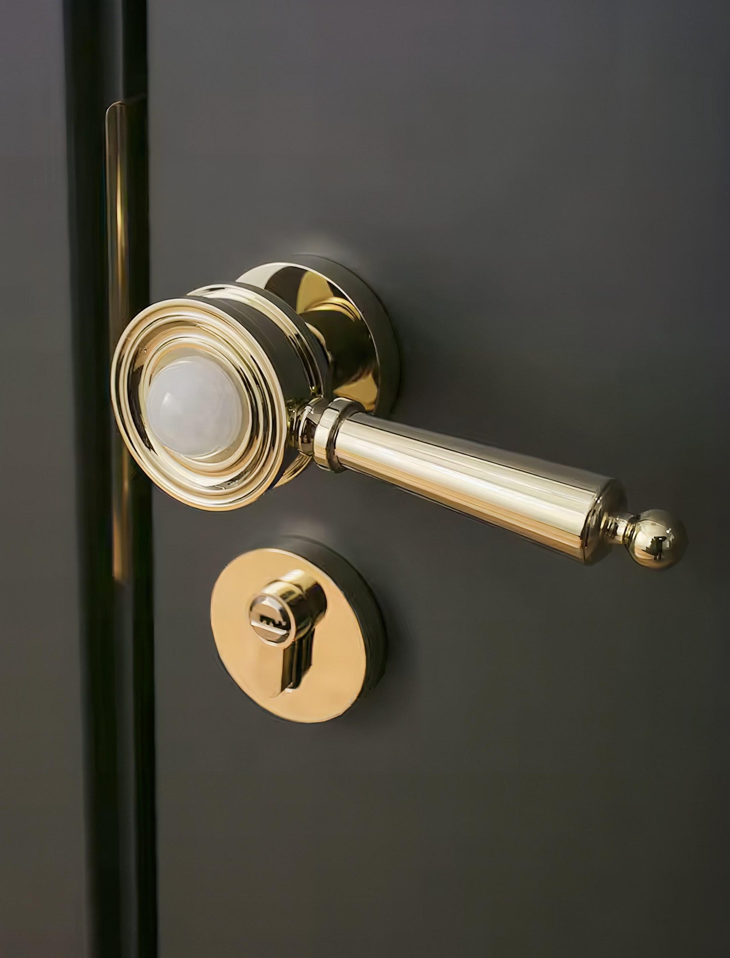 Luxury Crystal Interior Door Mortise Lock Handle Set/Luxury Interior Door Knob Set/Interior Gemstone Door Hardware/Brass Door Furniture