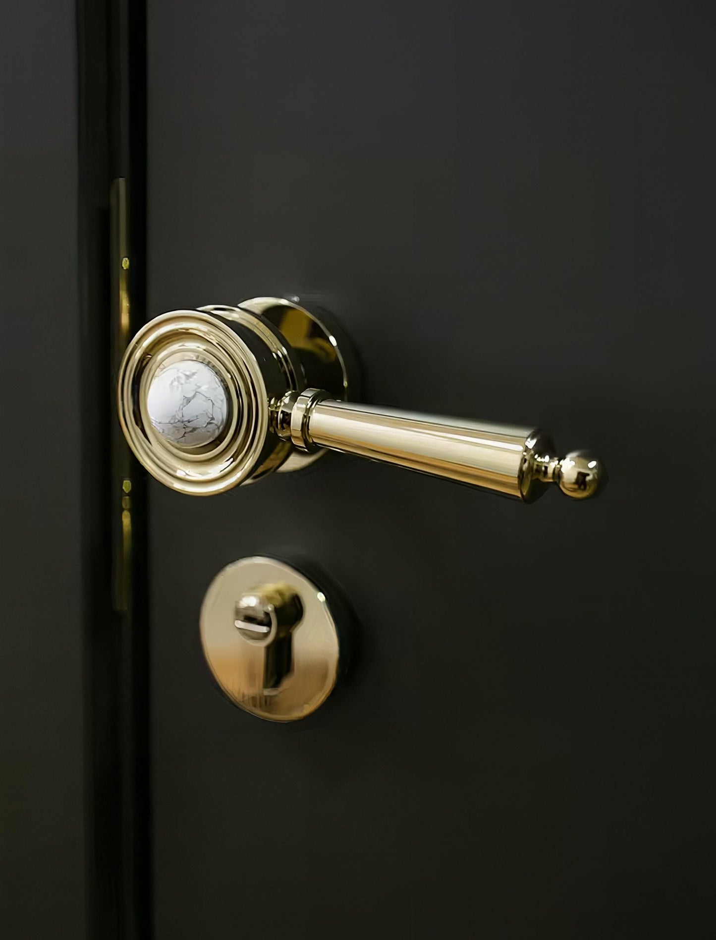 Luxury Crystal Interior Door Mortise Lock Handle Set/Luxury Interior Door Knob Set/Interior Gemstone Door Hardware/Brass Door Furniture