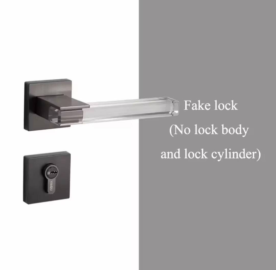 Modern Crystal Interior Door Mortise Lock Handle Set/Luxury Interior Door Knob Set/Interior Gemstone Door Hardware/Brass Door Furniture