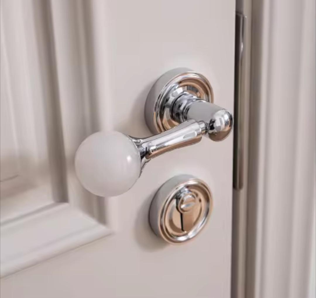 Silver Crystal Interior Door Mortise Lock Handle Set/Luxury Interior Door Knob Set/Interior Gemstone Door Hardware/Brass Door Furniture
