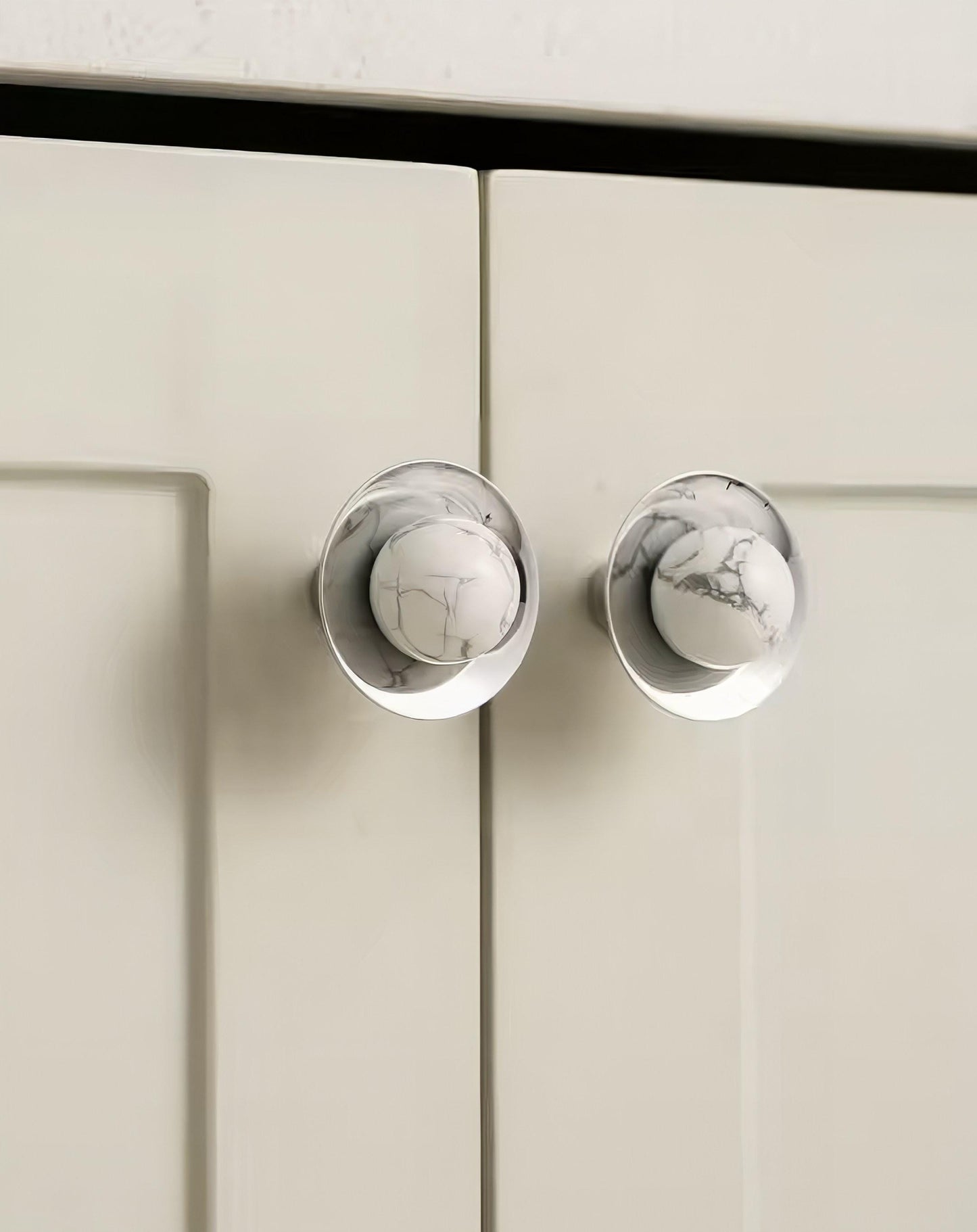 Atomic Style Silver Chrome and Gemstone Drawer Handle: Mid-Century Modern Cabinet Pull