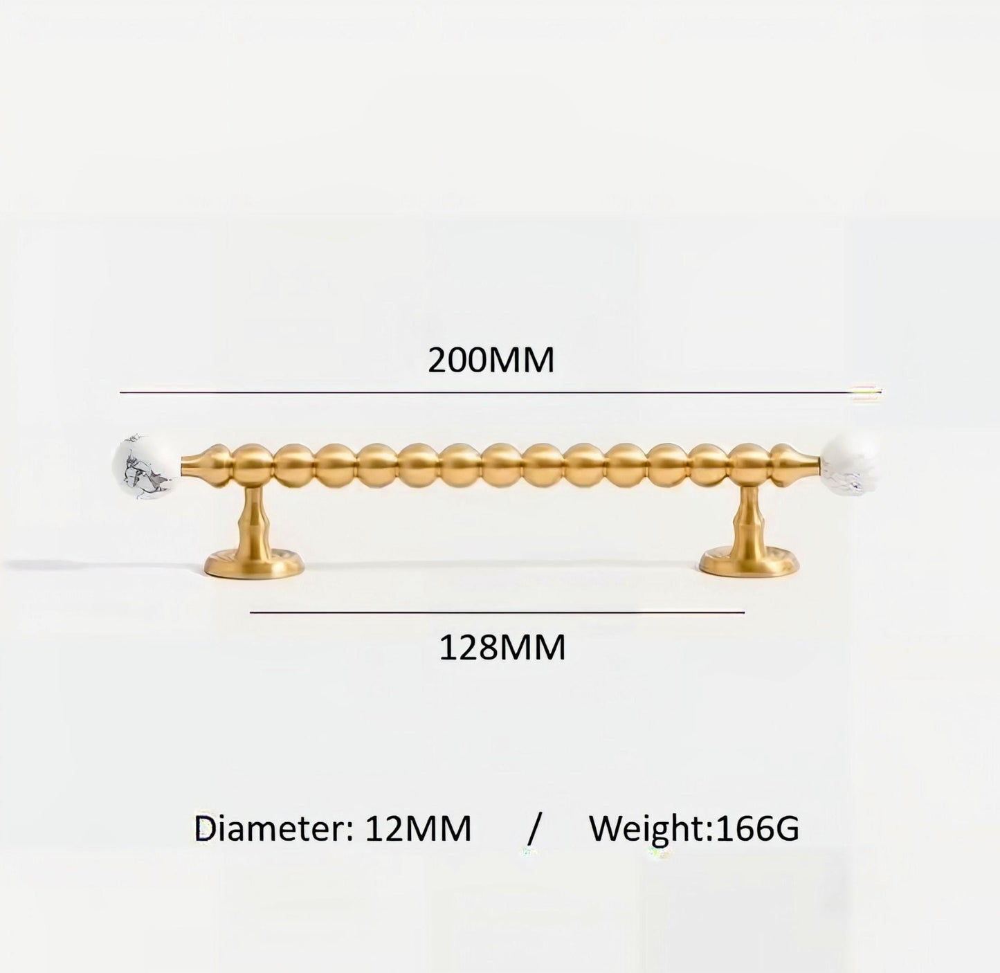 White marble and gold brass cabinet Handle: Bubble Style Drawer Pull modern hardware