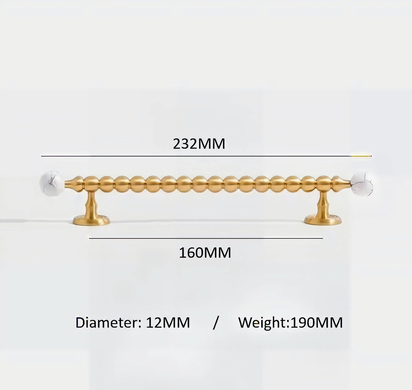 White marble and gold brass cabinet Handle: Bubble Style Drawer Pull modern hardware