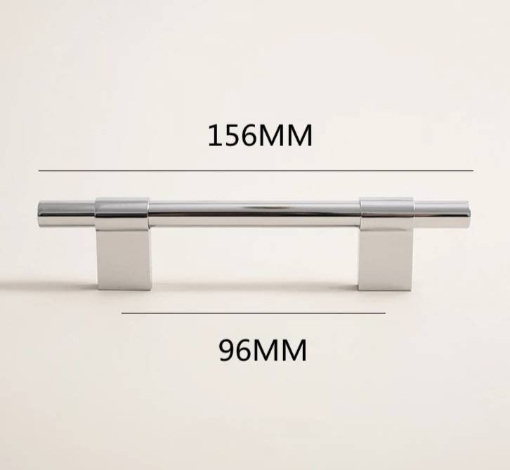 Shiny silver cabinet bar pull/silver drawer pull/kitchen hardware/metal door handle/furniture hardware/shiny silver cabinet pull/monochrome