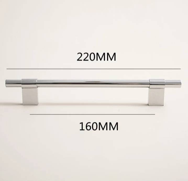 Shiny silver cabinet bar pull/silver drawer pull/kitchen hardware/metal door handle/furniture hardware/shiny silver cabinet pull/monochrome
