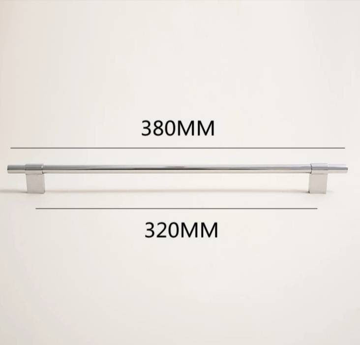 Shiny silver cabinet bar pull/silver drawer pull/kitchen hardware/metal door handle/furniture hardware/shiny silver cabinet pull/monochrome