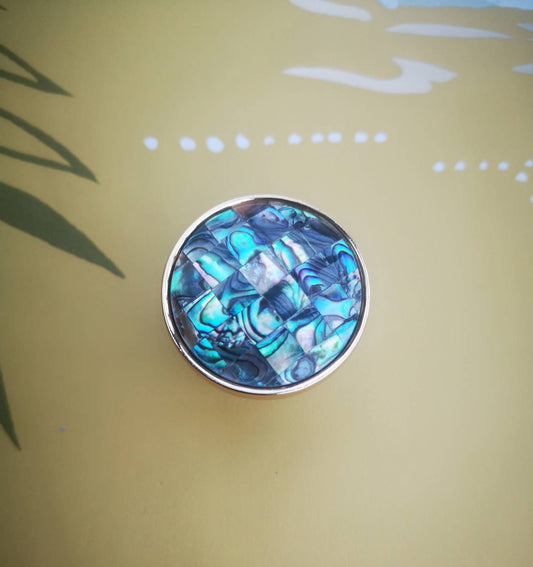 Checked rainbow mother of pearl drawer pull/pearl cabinet handle/pearl furniture hardware/Abalone shell cabinet pull/gold pearl door knob