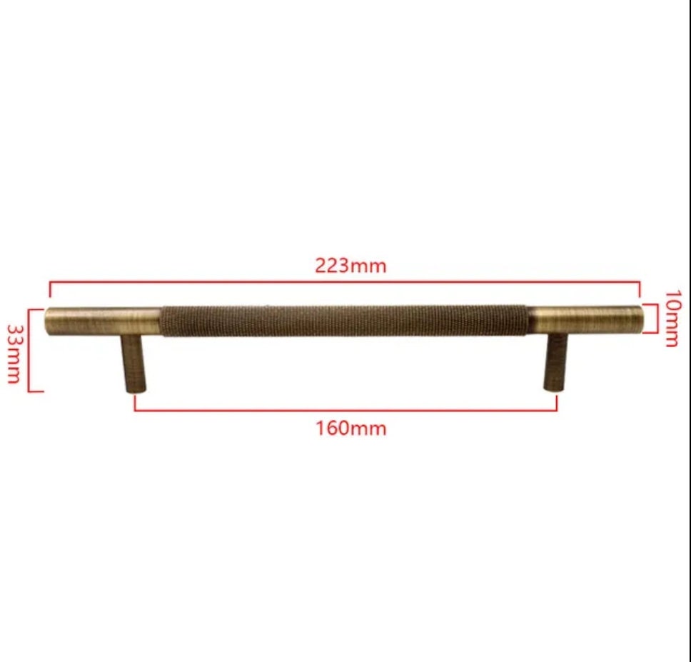 bronze knurled bar handles/bronze cabinet handles/aged brass drawer pulls/bronze cabinet door handle/hardware for kitchens/modern hardware
