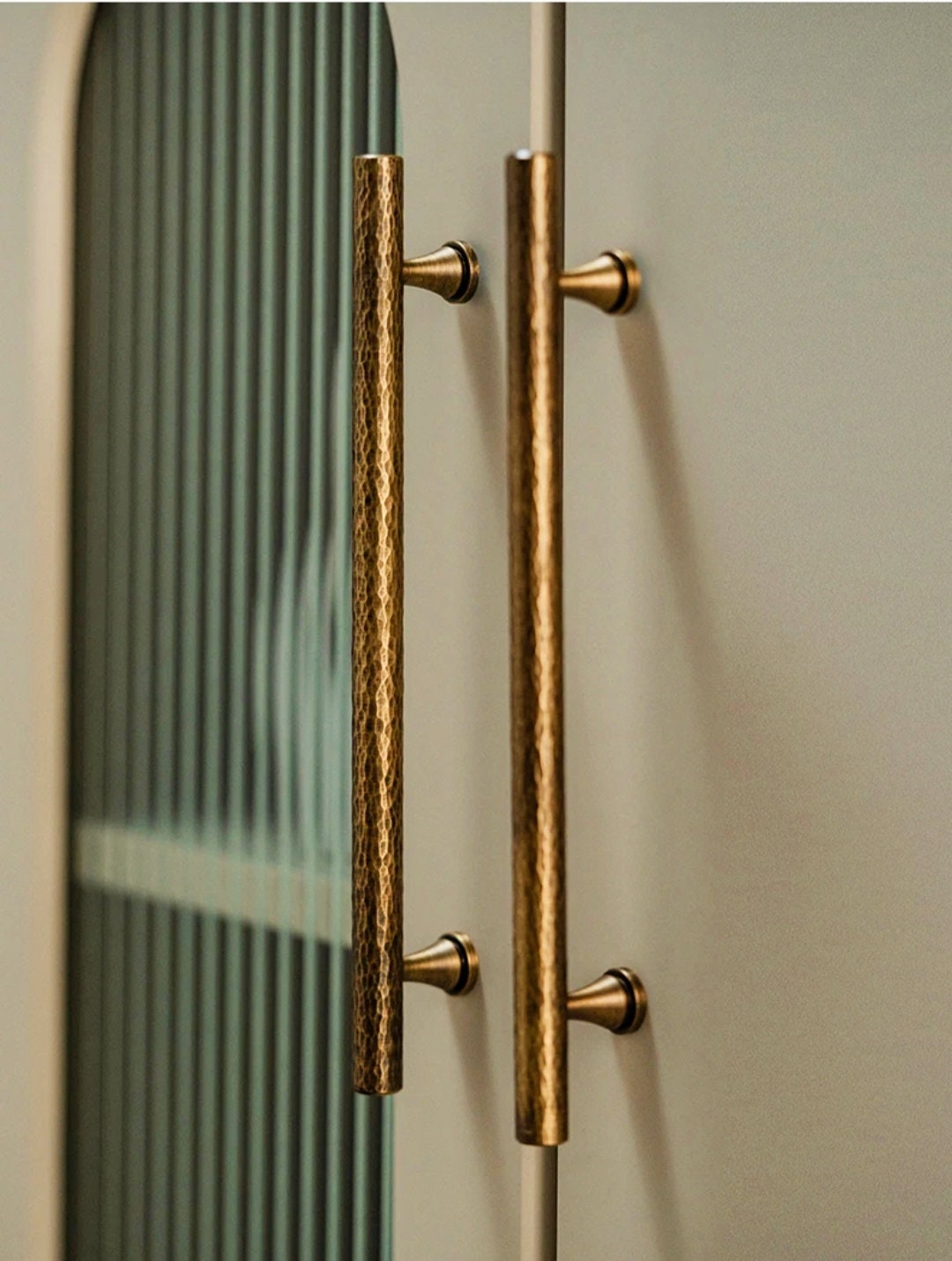 Bronze hammered brass cabinet bar handle/Oil rubbed brass drawer pull/textured bronze brass door handle/Bronze brass furniture hardware