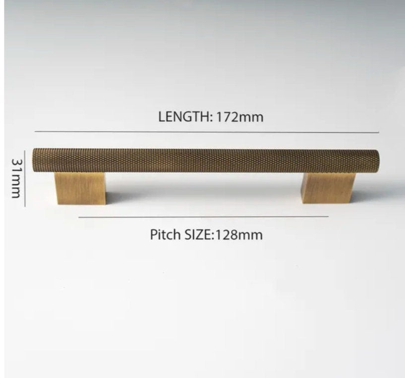 Bronze brass bar handle with wide base/knurled texture cabinet handle/home improvement hardware/oil bronze cabinet handle/bronze hardware