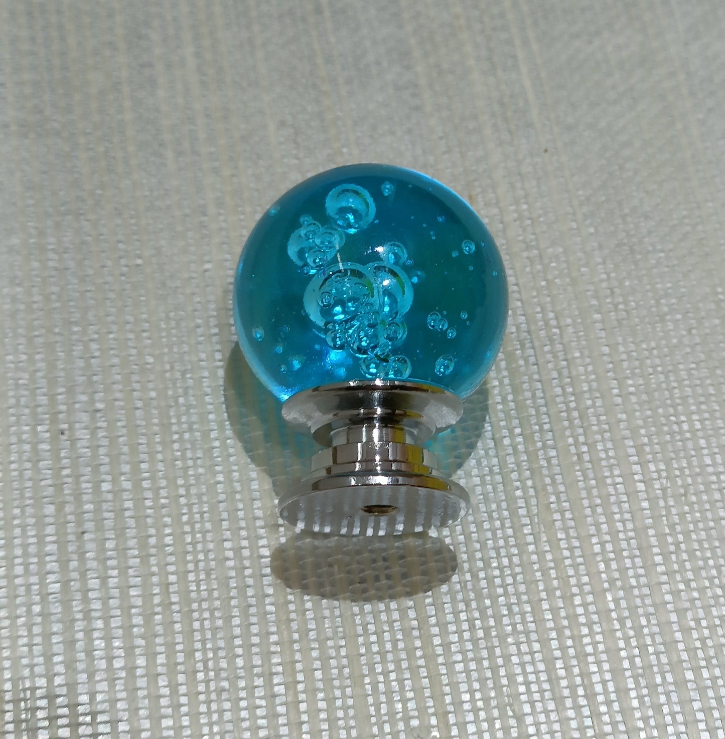 Rainbow bubbly glass ball drawer knob/Colourful glass cabinet handle/Rainbow furniture hardware/nursery door handle/Children's room decor