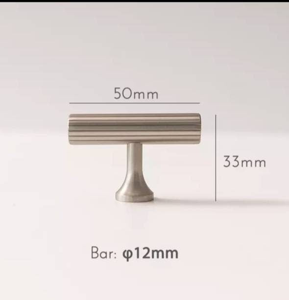 Silver nickle cabinet pull/Matte silver bar pull handle with a line pattern/Silver nickle drawer handle/modern silver furniture hardware