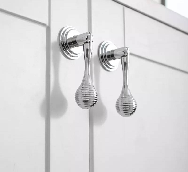 Silver ball finial cabinet bar handle/Unusual silver ball design cabinet drawer pull/silver furniture hardware/kitchen renovation door knob