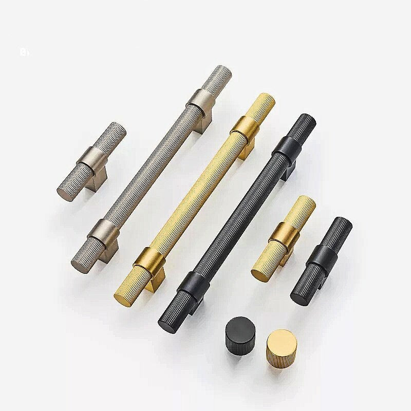 Gold Silver or black textured metal bar handle with wide base/Improved grip cabinet pull/brass kitchen cabinet handle/modern brass hardware