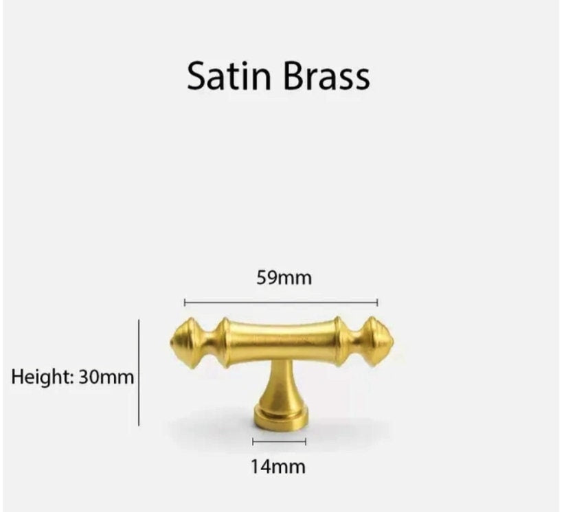Satin gold French style cabinet bar handle/Unusual matte gold ball design cabinet drawer pull/Gold furniture hardware/Brass kitchen hardware
