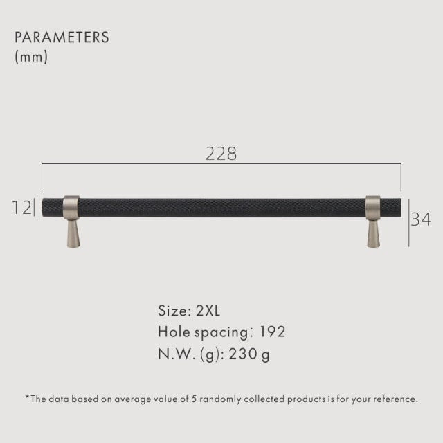 Black and silver knurled texture cabinet handle/improved grip drawer handle/modern nickle furniture hardware/black and silver door handle