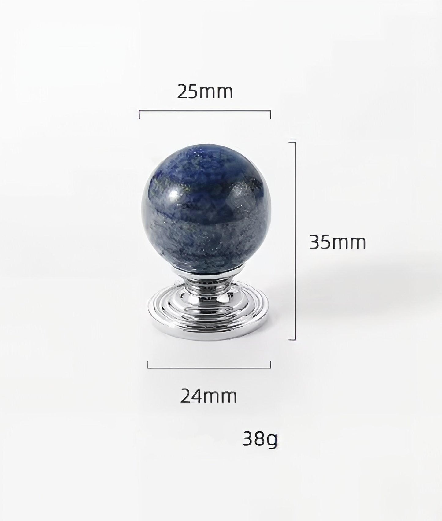 Silver and semi precious stone ball drawer knob/stone drawer pull/crystal ball cabinet pull/gemstone handle/Bright coloured stone hardware
