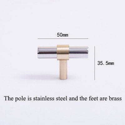 Silver and Gold cabinet bar pull/silver and gold drawer pull/kitchen hardware/metal door handle/furniture hardware/shiny silver cabinet pull