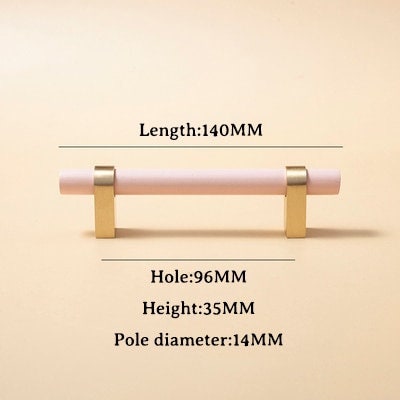 Baby Pink and Gold cabinet bar pulls/ wooden drawer handles/nursery furniture hardware/pink cabinet door handles/children's furniture handle
