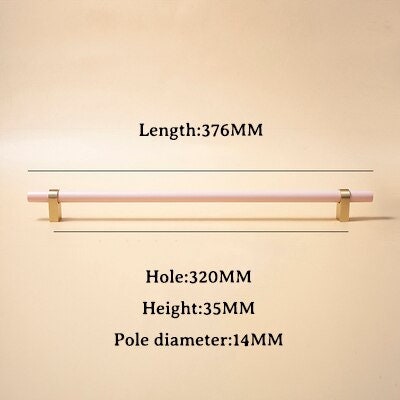 Baby Pink and Gold cabinet bar pulls/ wooden drawer handles/nursery furniture hardware/pink cabinet door handles/children's furniture handle