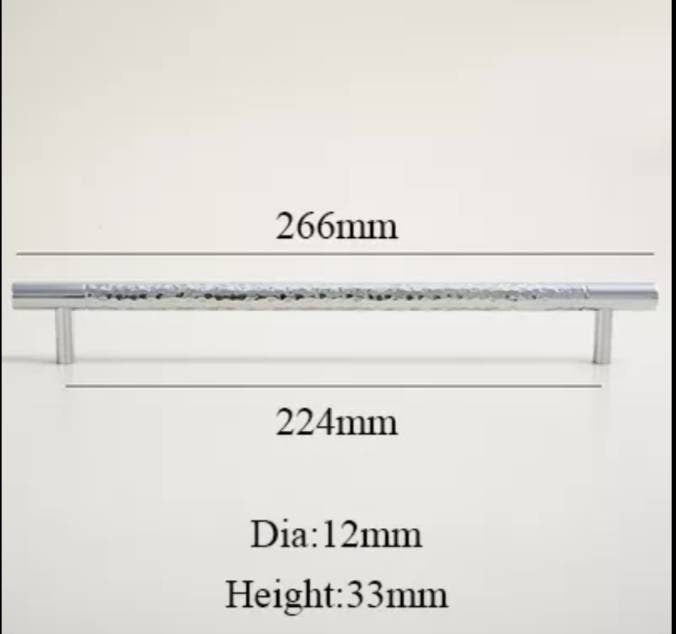 Glittery silver hammered cabinet bar handle/Shiny silver drawer pull/textured metal door handle/brass furniture hardware/kitchen hardware