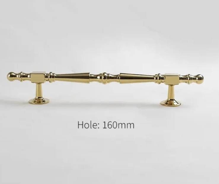 Shiny gold geometric shapes bar handle/Gold brass cabinet pull/Brass kitchen door handle/Bar drawer pull/furniture hardware/home improvement