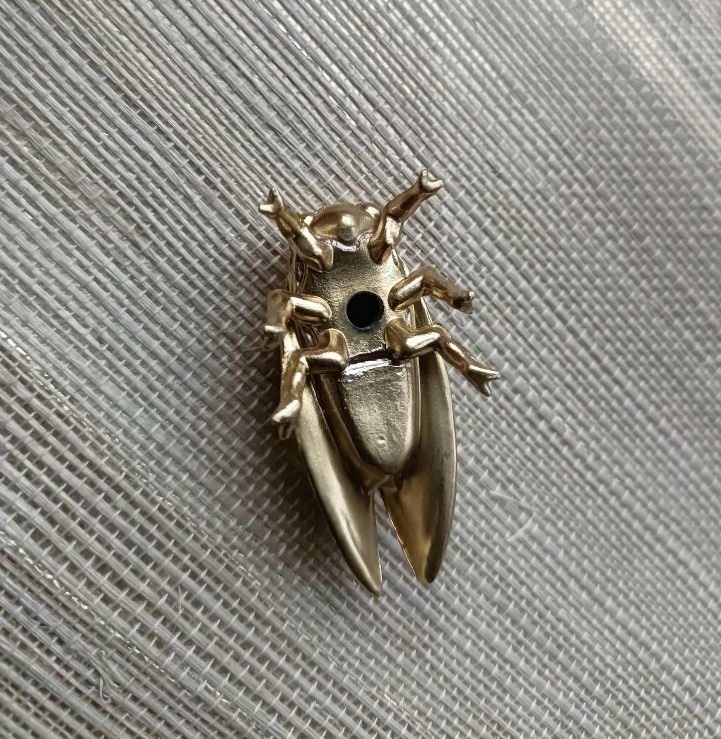 Shiny gold brass Insect cabinet pull/Beetle door handle/Gold bug drawer handle/Gold Cicada drawer knob/ Unique brass furniture hardware
