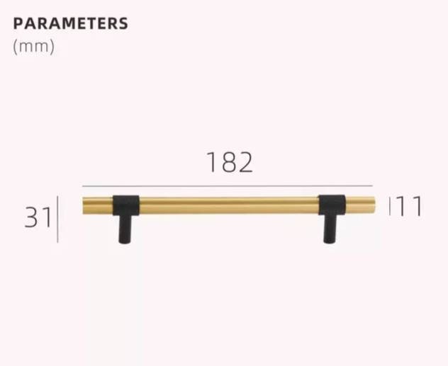 Gold and black textured brass cabinet bar handle/Brass drawer pull/gold and black cabinet pull/Brass furniture hardware/kitchen hardware
